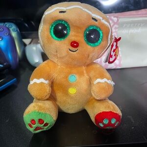 Gingerbread Plush Toy with Colorful Buttons